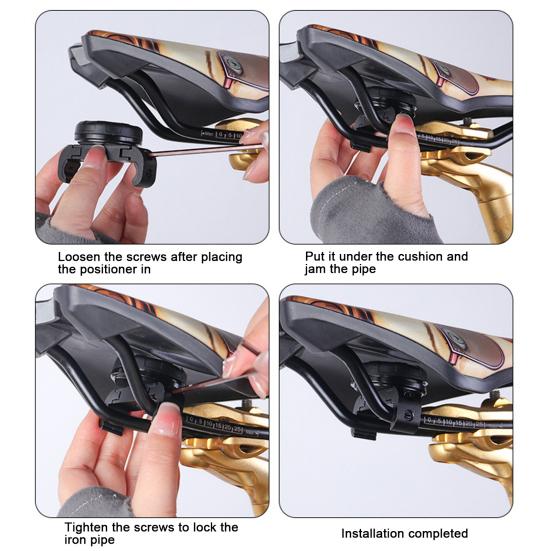 Bike Mount Bicycle GPS Tracker Holder Rustproof High Strength Mini Lightweight Easy To Install Universal Fit Anti-Theft Bike Bracket for AirTag