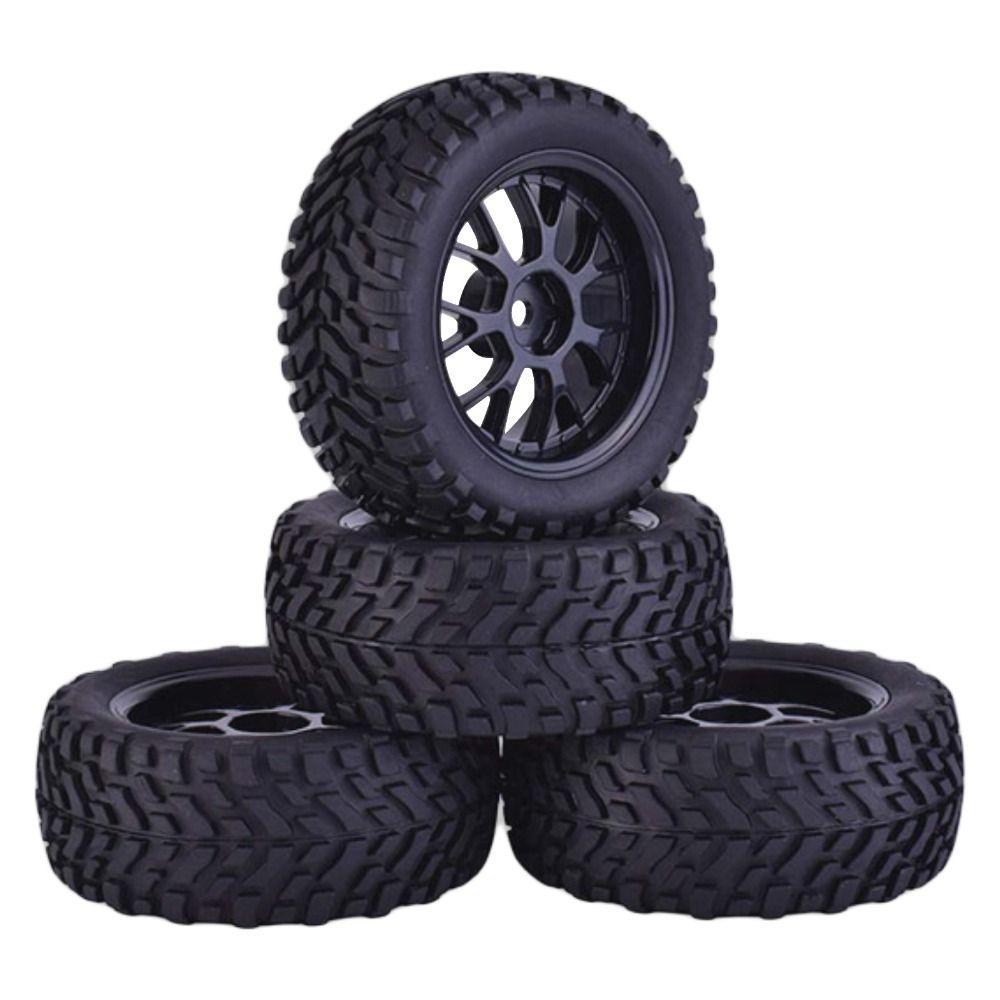 144001 124018 RC Car Wheel Rubber Rally Climbing Car Wheel Rim 75mm Tires Wheel  For MN99S