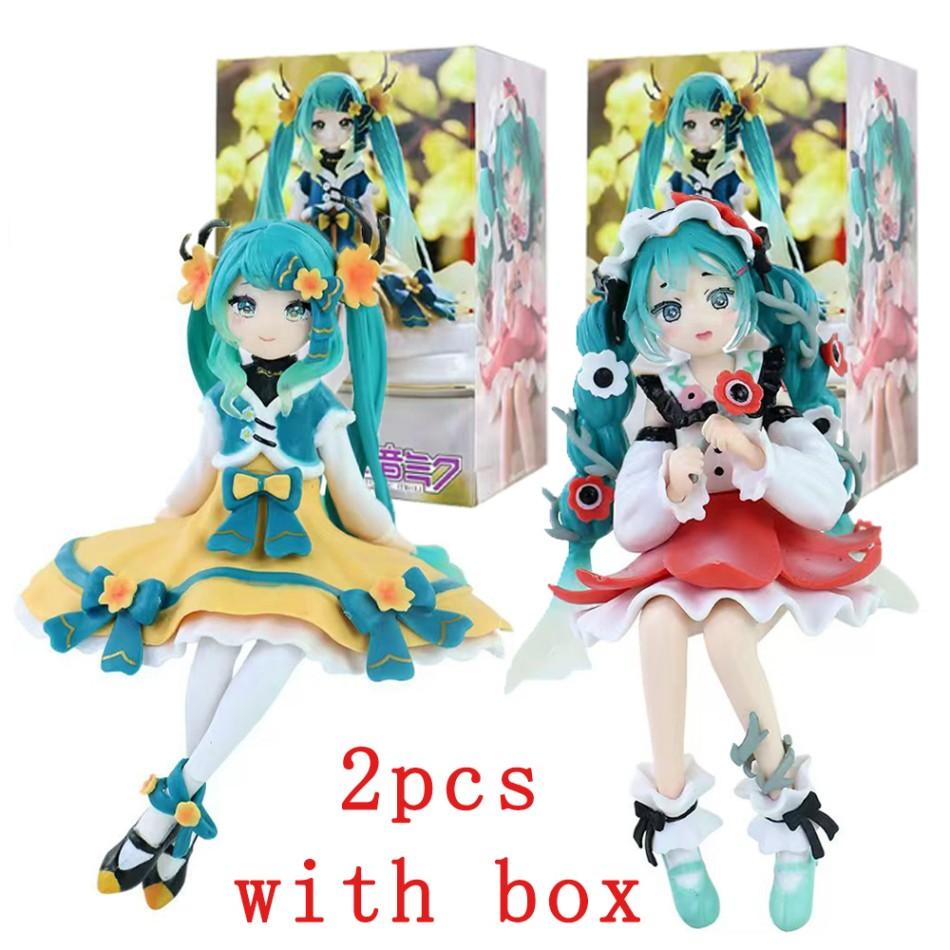In Stock  Hatsune Miku Noodle Stopper Flower Fairy Series -Anemone Ver.- 14CM PVC Anime Action Figures Model Collection Toy