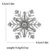 Fashion Rhinestone Snowflake Brooches for Women Clothing Coat Jewelry Accessories Gifts