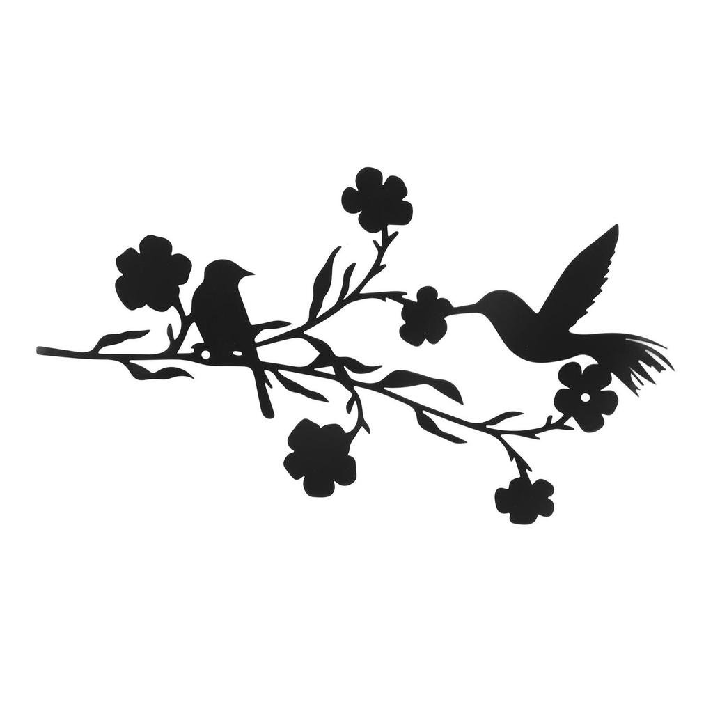 Kovové ptáky nástěnné umění Elegantní umělecký železný pták na větvi nástěnná dekorace pro ložnici obývací pokoj