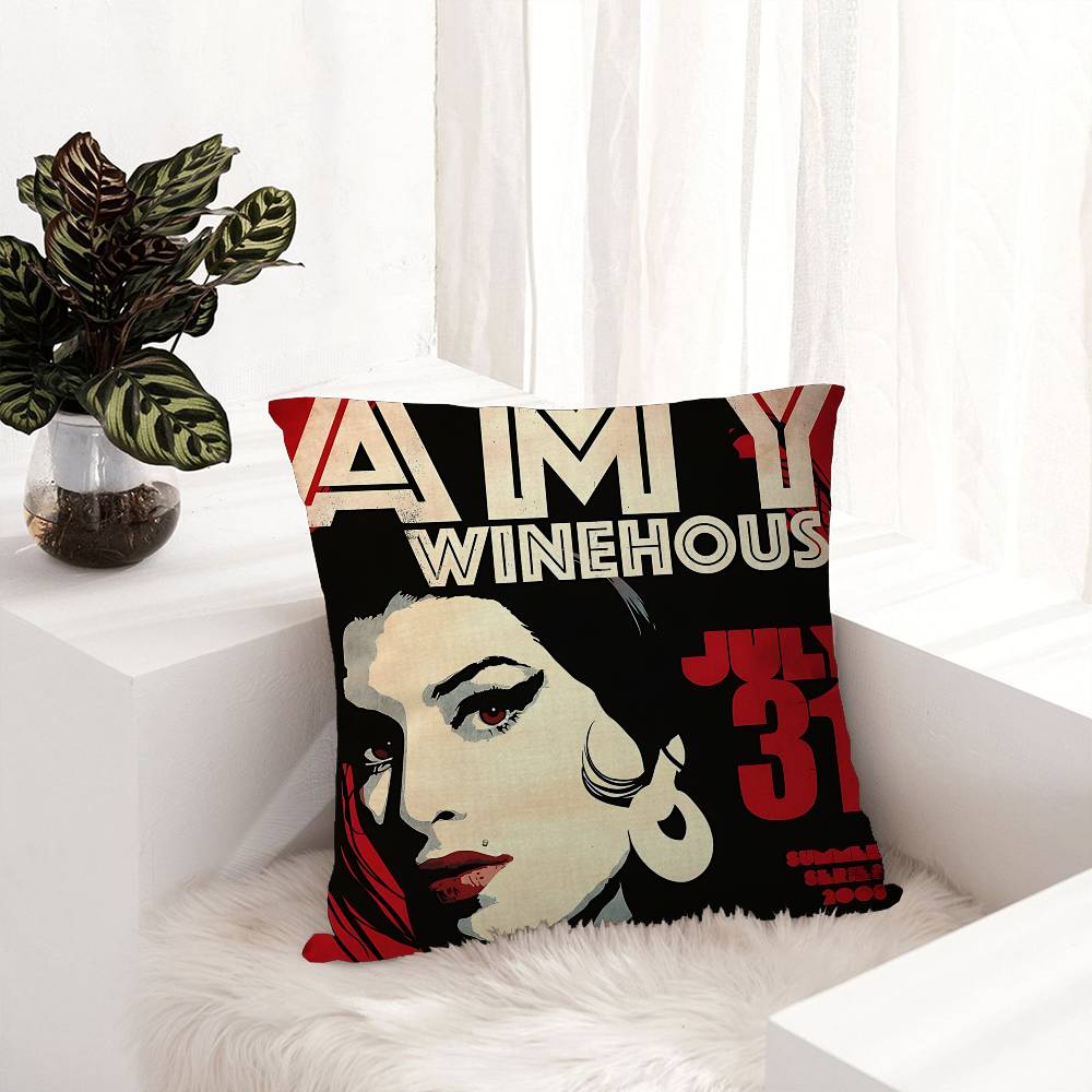 Popular Singer Star A-Amy W-Winehouse Personalized Pillow Cover Kids Bedroom Wild Party Decor Pillowcase Birthday Shower Gift