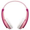 JVC Kenwood Wireless Bluetooth Headphones for Up to 16 Hours of Volume Limit Sticker Ideal for Online Classes HA-KD10W-P Kids, Pink, Playback,