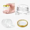 Hexagonal Transparent Glass Jar for Honey, Jam, or Sauces - Ideal for Weddings & Households