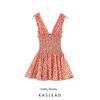 Kaslead New Women Clothes Western Style Fashion Simple Slim Fit Print Short Dress 3066311