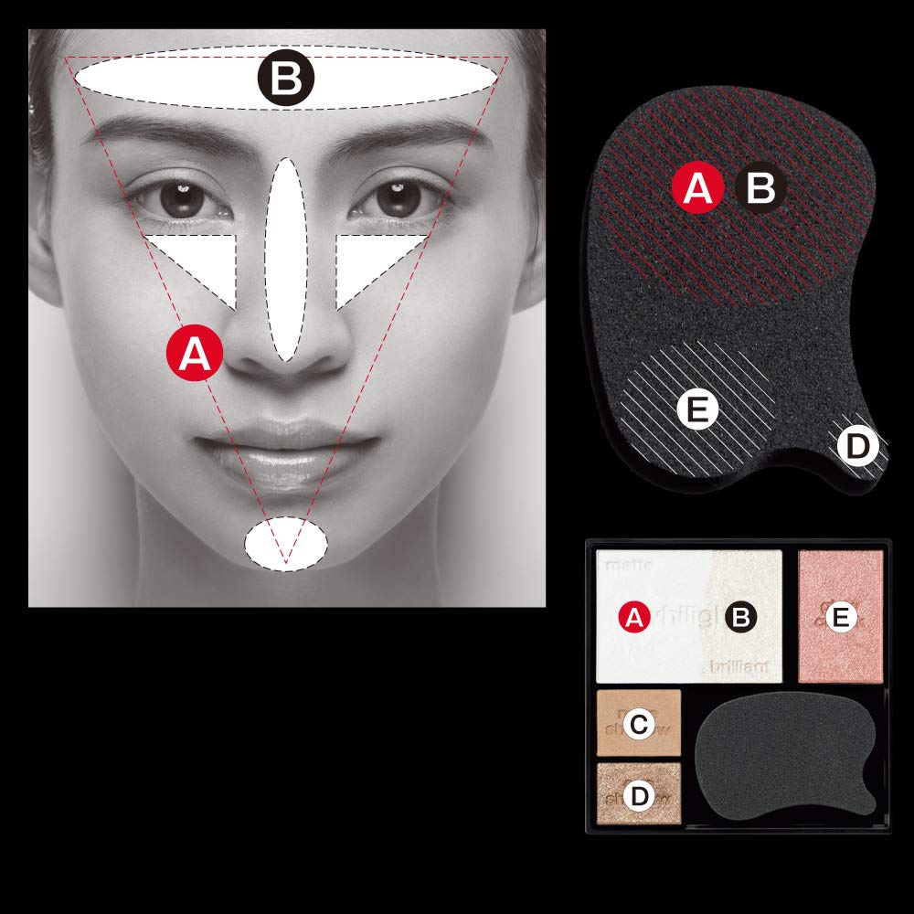 KATE White Shaping Palette WT-2 Purple White Eyeshadow Multicolor 6.2g (x 1)