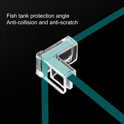 4Pcs Tank Corner Protectors Soft Easy To Use Thick Tight Fit Triangle Keep Safety PVC Transparent Design Fish Tank