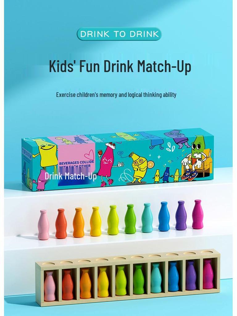 Holzfarben-Zuordnungs-Memory-Spiel für Kinder und Eltern