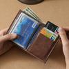 Men Wallet Soft Leather Multi Card Slot Vintage Small Wallet for Male Student