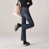 Commuting Versatile Denim Down Pants for Women In Winter 2026, with Added Fleece and Thickened Warm Bell Bottom Pants