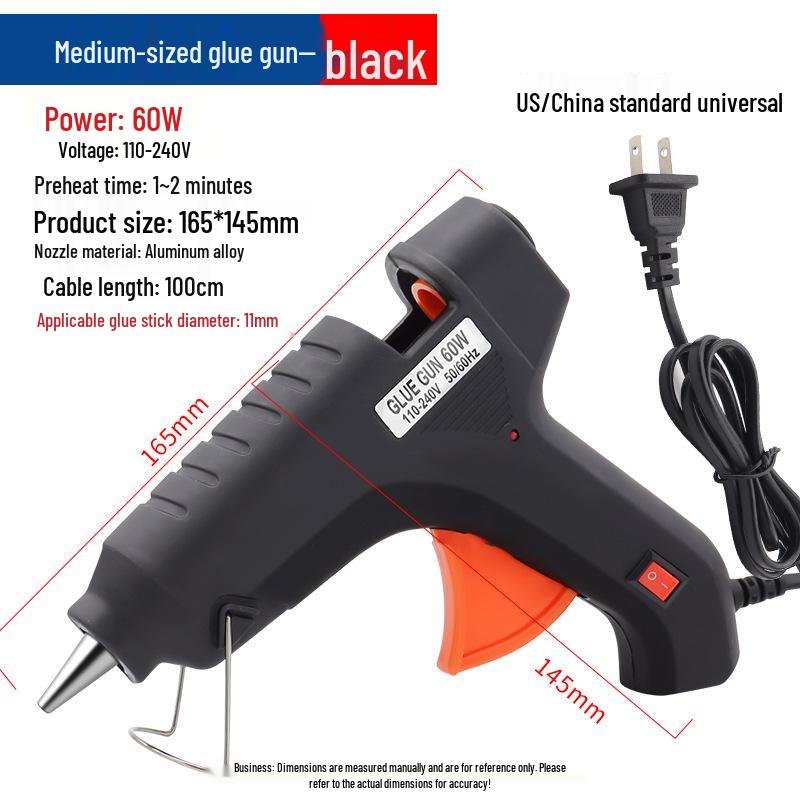 20W DIY Hot Melt Glue Gun for Household & Children's Crafts - Includes 11mm Glue Sticks