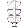 3 Tier Clothes Drying Rack with Wheels Silver 60 X 70 X 129 Cm