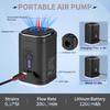 Electric Air Pump for Inflatables, Portable Mini Vacuum Pump with 5 Nozzles and 3 Camping Light for Sleep Pads, Blow Up Pool Raft Bed Boat Toys,