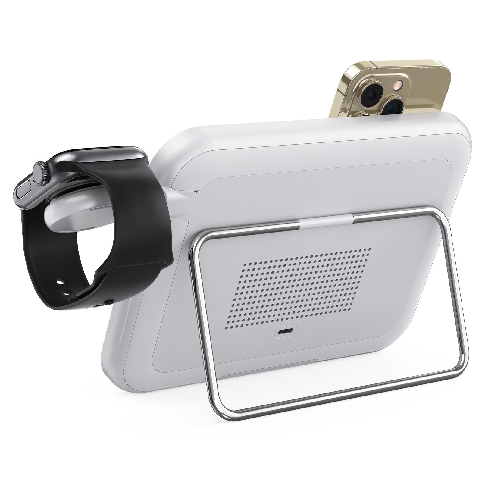 

V22 3-in-1 Compatible with MagSafe Wireless Charger with LED Makeup Mirror and Night Light Pink