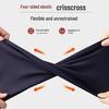 ROMON Men's Business Casual Straight Stretch Trousers