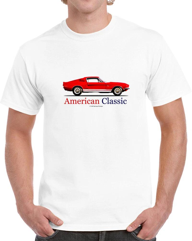 American Classic Red 1968 Gt 500 Fastback Kr Muscle Car Gift T Shirt L