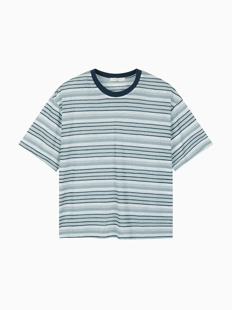 HANGTEN Women'S Multi Stripe T-Shirt_253(10580-131-625-69)