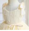 Summer Baby Girls Party Dress Kids Bow Fluffy Tutu Gown Flower Girls Blue Dresses Wedding