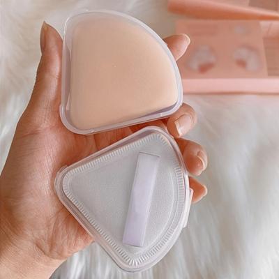 12/4 Stück Transparente Dreieckige Leere Aufbewahrungsbox Tragbare Make-up-Schwamm Kosmetik-Aufbewahrungsbox Kann Dreieckige Misch-Schmuckbox Halten