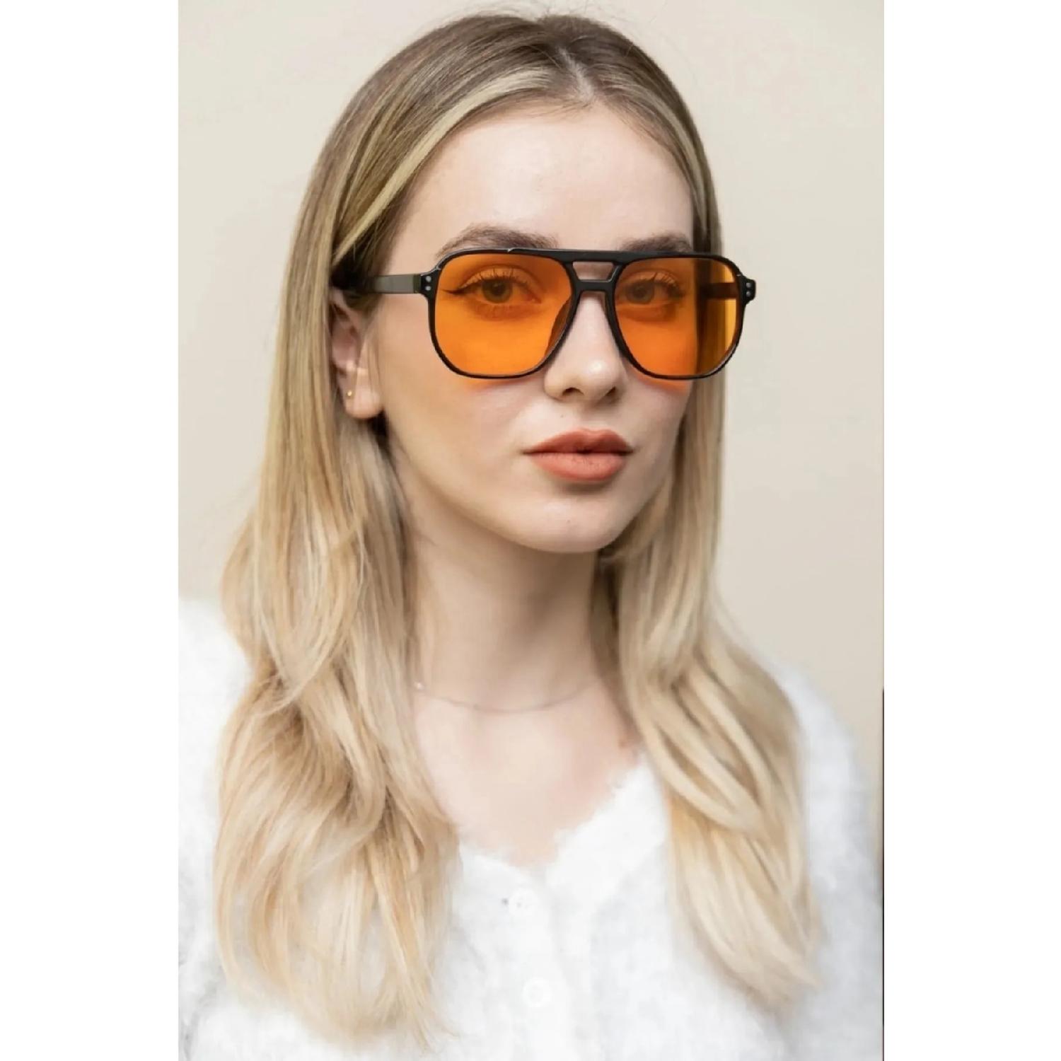 

Солнцезащитные очки унисекс нового сезона, оранжевые оранжевый