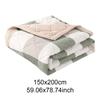 Plaid Summer Blanket Quilt Washed Cotton Air Condition Thin Comforter Blanket Bedspread For Singledouble Queen King Bed Coverlet
