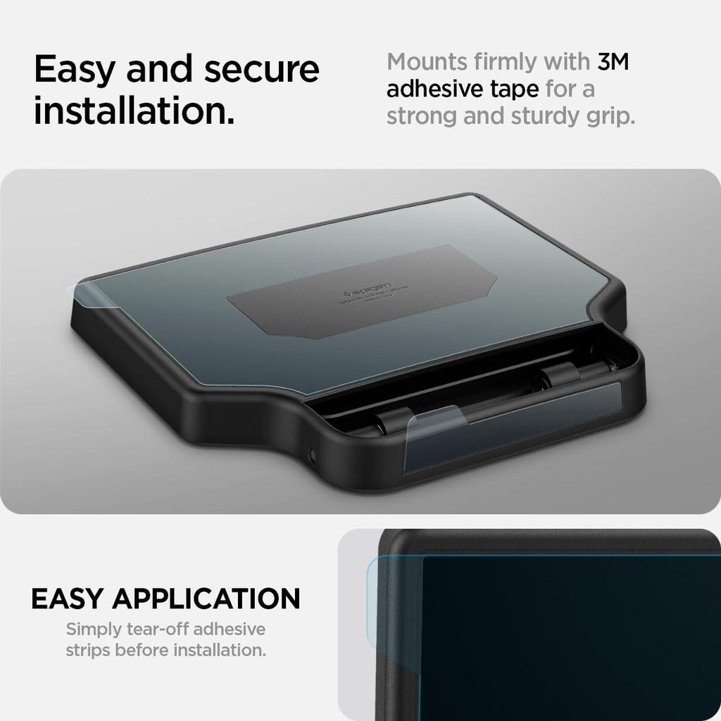 Spigen Hidden Storage Box for Tesla Model Y Juniper and Tesla Model 3 Highland Carbon Edition Center Console Organizer TO221H ACP07408 One-Touch