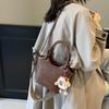 Bucket Bag 2025 New Autumn Winter Genuine Leather Crossbody Women's Bag High-end Sense Basket Bag 2025 Shoulder Bag Handbag