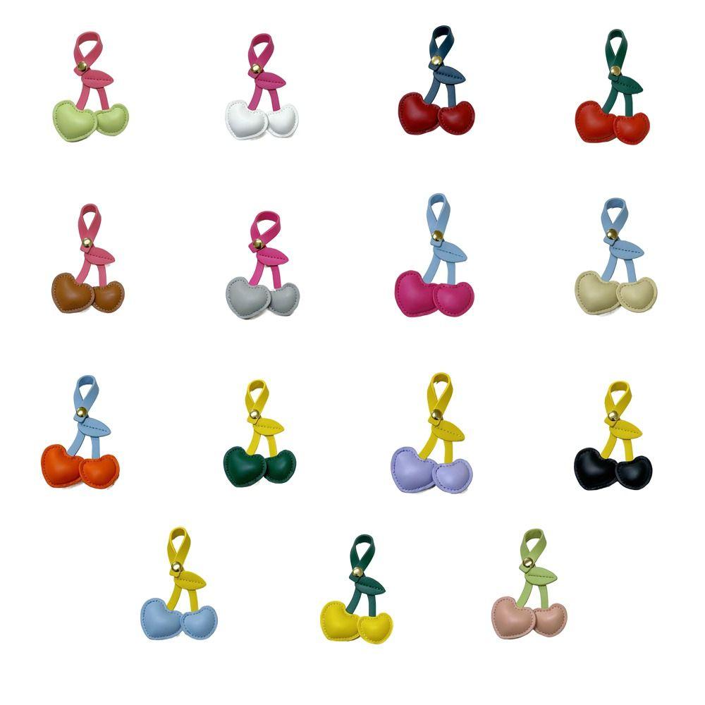 Love Keychain Car Keyring Bag Pendant Cute PU Leather Hanger  Car Accessory