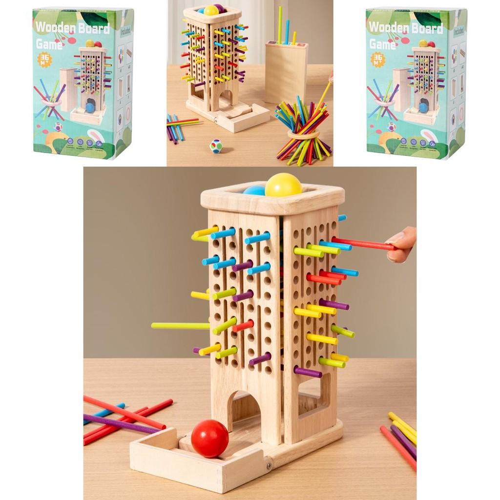 Educational Wooden Dice Game With Color Recognition For Kids And Parent Interaction