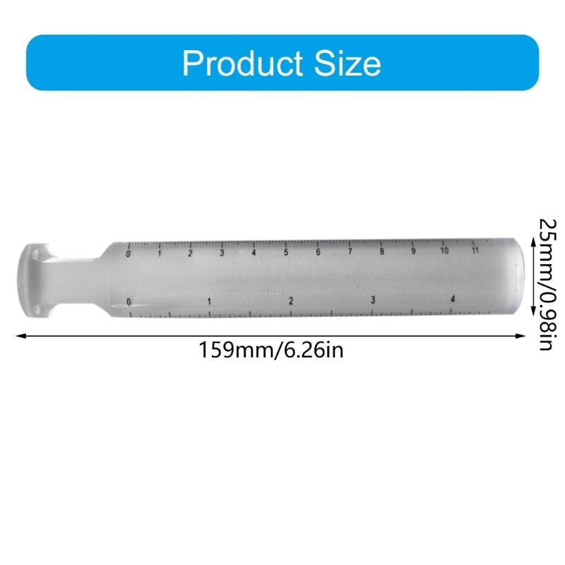 Easy Carry Acrylic Magnifier Rulers with 2X Zooms & Double Scale Lightweight Designs Suitable for Students Artists Engineers