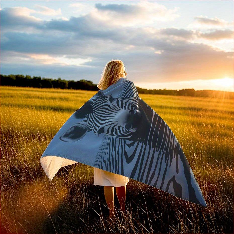 Safari Zebra Stripe Blanket Reversible Flannel Throw for Wild Elegance AllSeason Comfort Animal Print Gift
