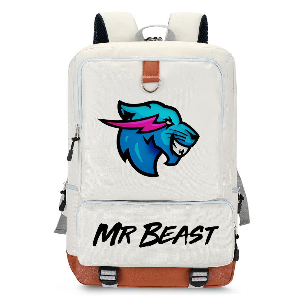 Mr. Beast Oxford Cloth Backpack Computer Bag Junior High School Students Personality Large Capacity Schoolbag