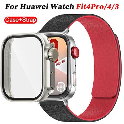 Correa Magnética de Silicona Con Cambio a Funda Protectora de Pantalla para Caja de Reloj Ultra Para Fit 4Pro Para Huawei Watch Fit4 3 Pulsera