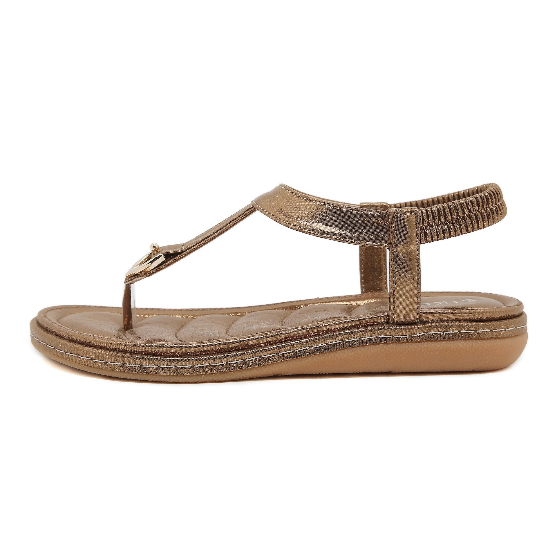 

Q Новая Богема, Сандалии Стразы Плоские Комфорт Цена Большой Размер Пляжная Обувь 35