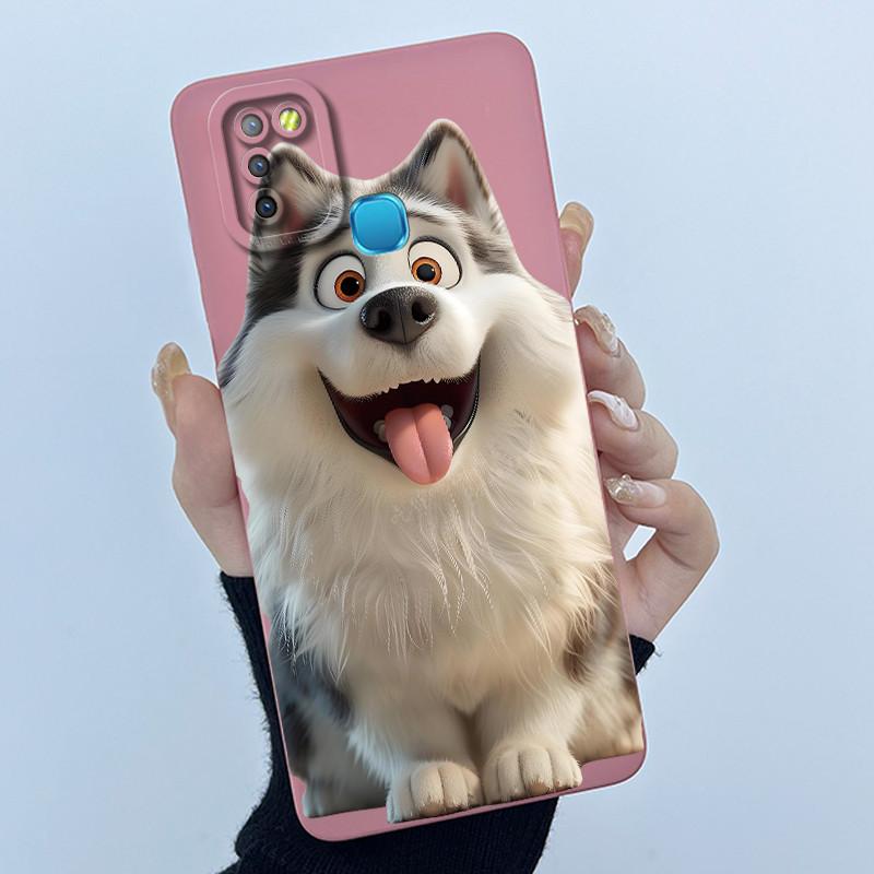 For Infinix Hot 10 Lite Smart 5 Hot 11 G37 10S 10T 10i Case Lovely Cartoon Cat Liquid Silicone Soft Shockproof Back Cover Capa