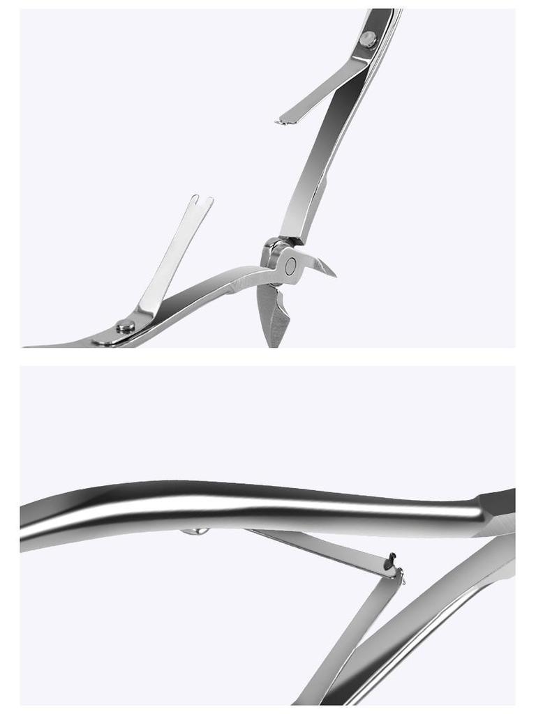 D07 Stainless Steel Cuticle Scissors & Nail Clippers Set - Oblique Mouth for Salon-Quality Nail Care