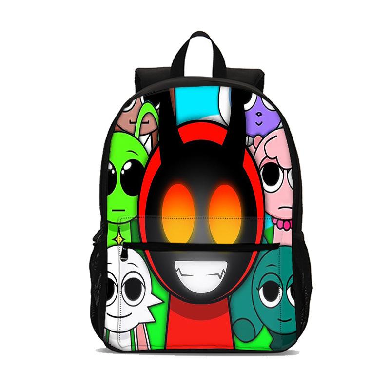 Sprunki Ritim Kutusu Oyunu Cep Cepli Öğrenci Sırt Çantası