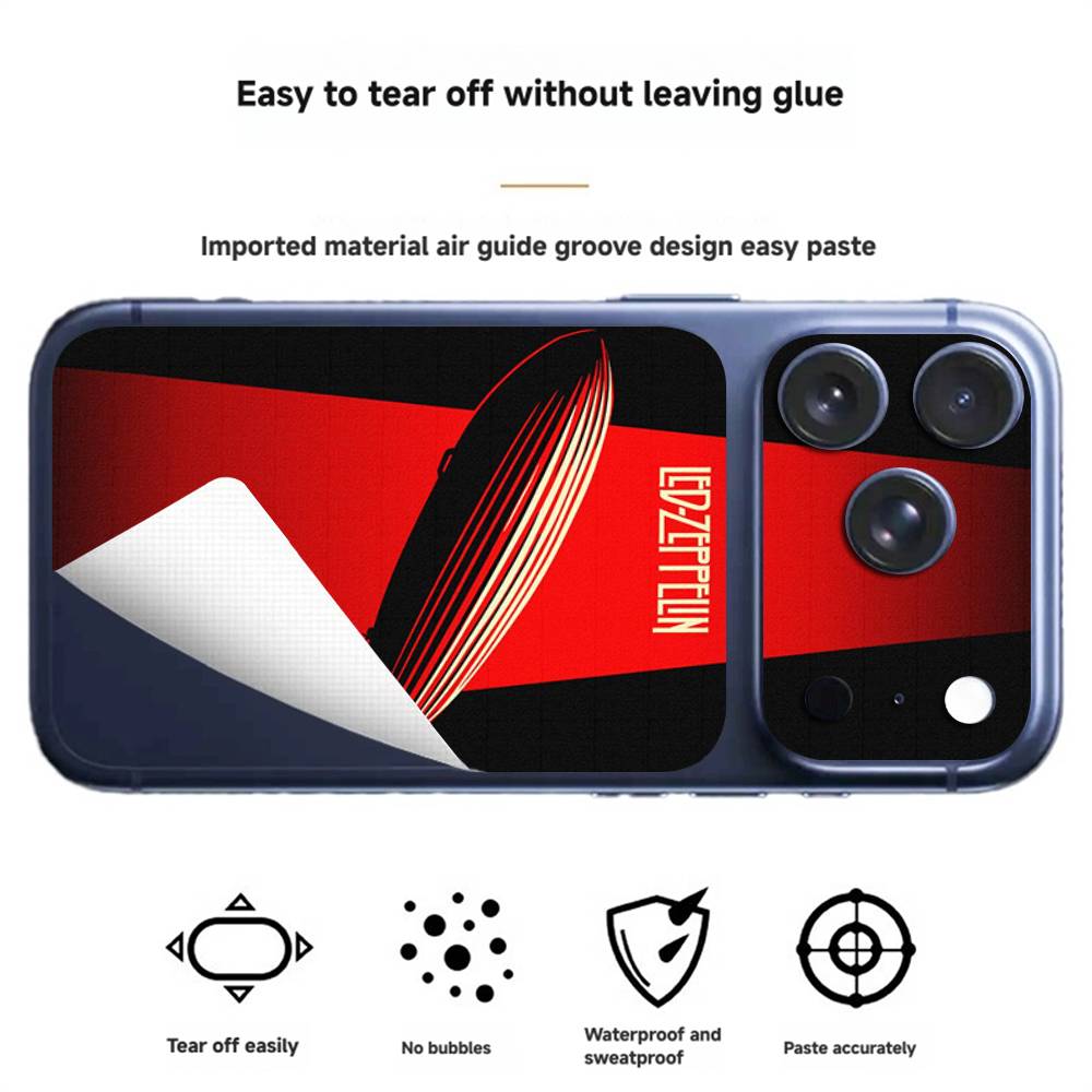 Rock Band L-Led Zeppelin Wrap Sticker For IPhone17 Pro/17pro Max Phone Decal Skin Rear Protector Case Film Full Cover