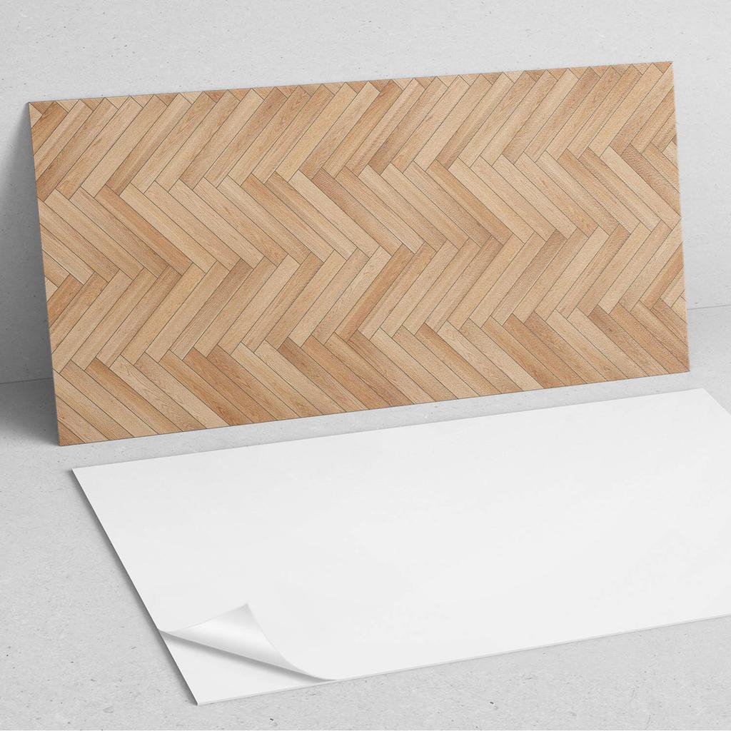 Naklejany Panel Pcv Z Motywem Idealny Do Przedpokoju 120X60 Cm Wzór Podłogi W Jodełkę