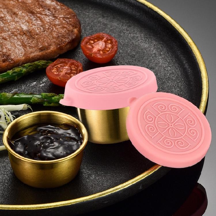 6Pcs Multipurpose 304Stainless Steel Condiment Holders Condiment Cups Snacks Container with Lid for Meal Organization