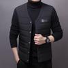 Men's Full Cotton Short Vest - Autumn/Winter Warm, Loose Fit, Plus Size, Casual Dad Style Gilet