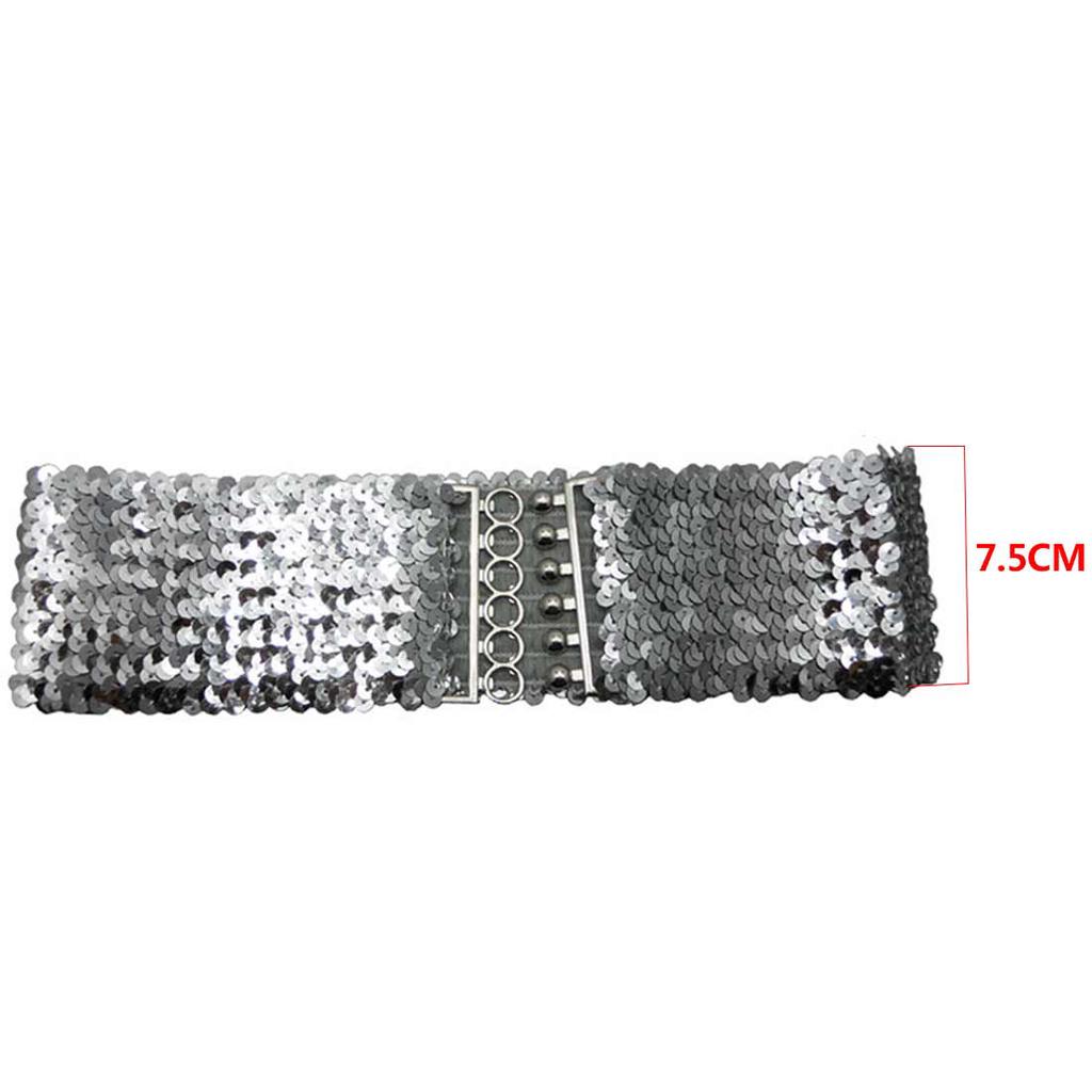 silver sequin belt