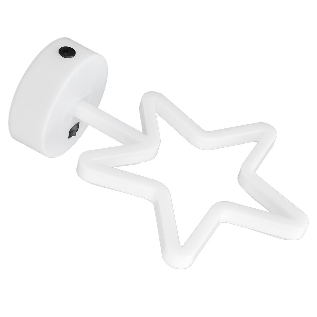 LED Desk Lamp USB Five Pointed Star Warm Light Neon Sign Bedroom Bar Holiday Decoration Light