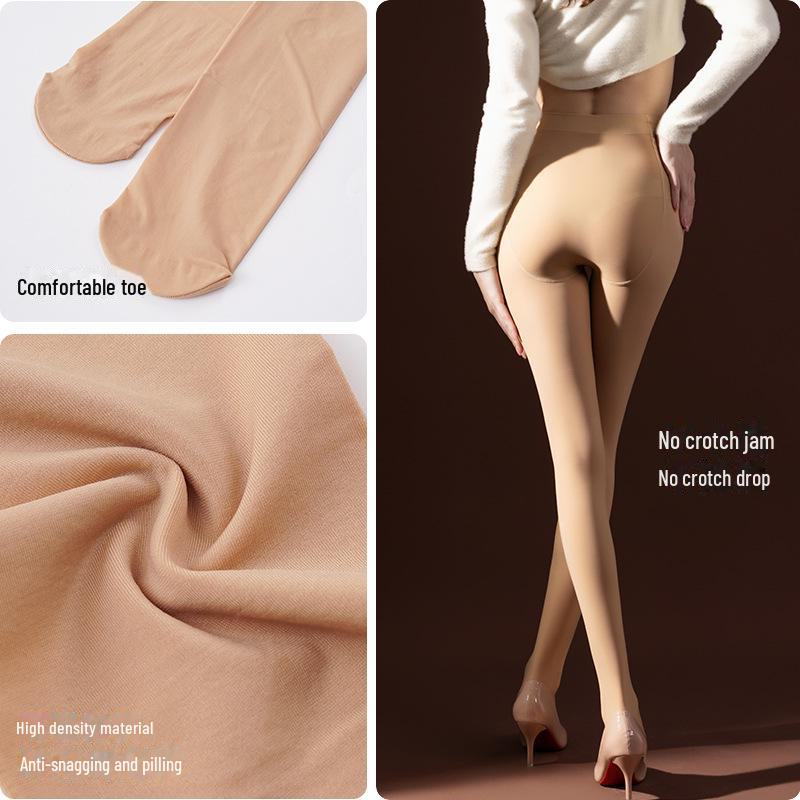 Damen Übergröße Satin Seidenstrümpfe - Rote Pfeffer Unterziehsocken mit Wassermelonen-Schritt, Laufmaschenfeste Strumpfhose