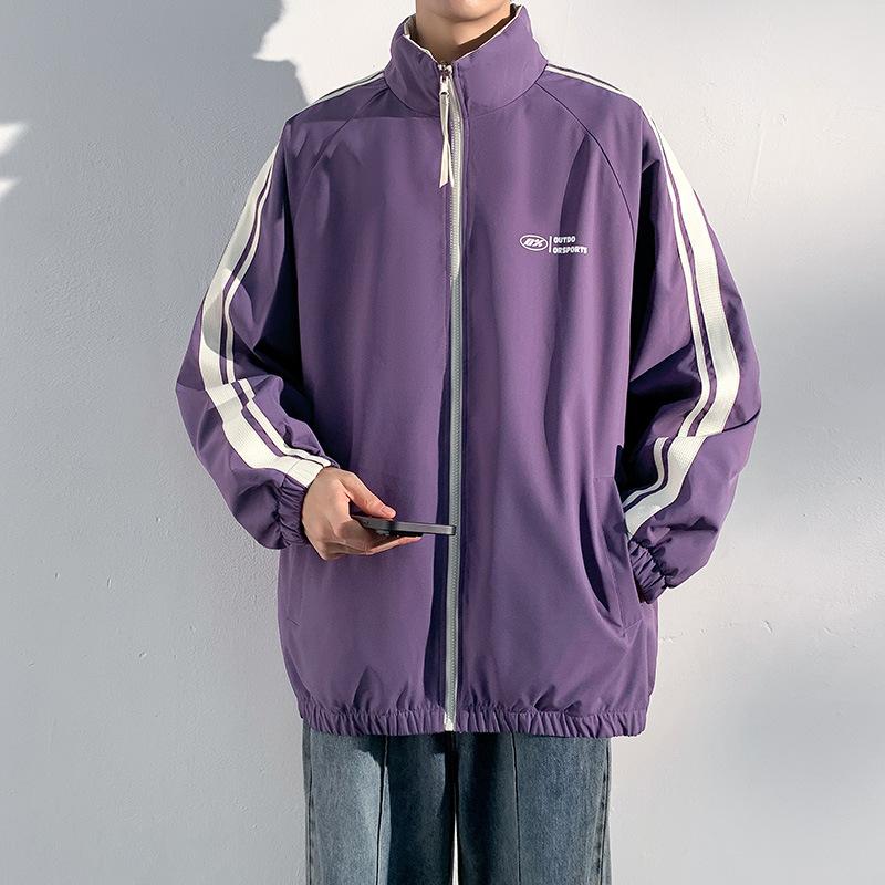 Весенне-осенняя спортивная повседневная куртка мужская весенне-осенняя куртка для активного отдыха M фиолетовый