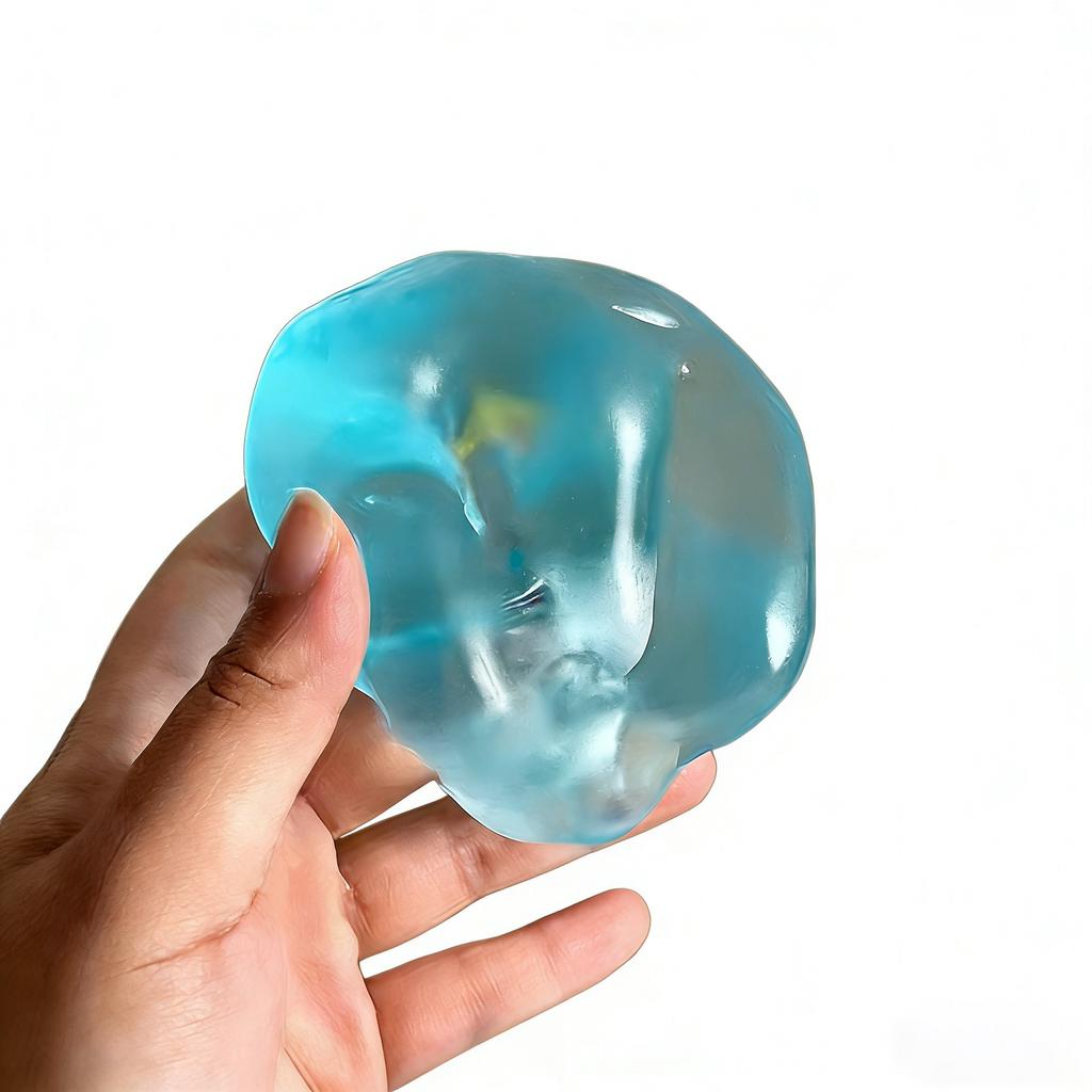 Blue Maltose Squishy Toys Anti Stress Sensory Fidgets Toy Soft Simulated Transparent Maltose Slow-Rebound Decompression Toy