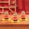 2025 Chinese Style God of Wealth Bobblehead Car Ornament: Cute Cartoon Interior Decoration