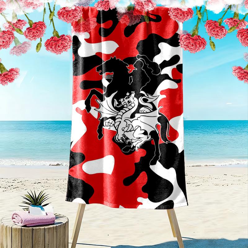 St George llawarra Print Beach Towel, Large Soft Quick Dry Towel for Beach Camping Swimming