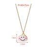 Asu Gold Plated Cartoon Cute Link Chain Cloud Graffiti Pendant Stainless Steel Necklace Gift