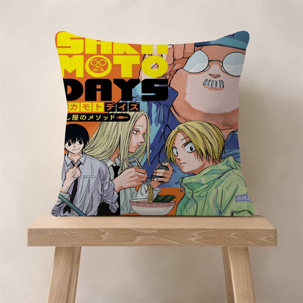 Popular Japanese Anime SAKAMOTO DAYS Cushion Cover Pillow Cover Decor Pillowcase Printed Cushion Case For Couch